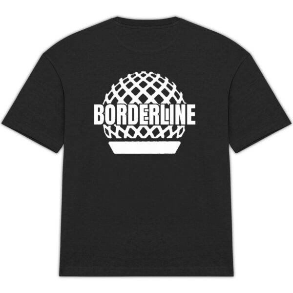 T-shirt Unisexe Oversized - T-shirt dans le merch Borderline - noir écriture blanche - de dos : logo Borderline