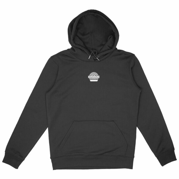Hoodie Unisexe Borderline - Hoodie dans le merch Borderline - noir écriture blanche - de face : logo Borderline